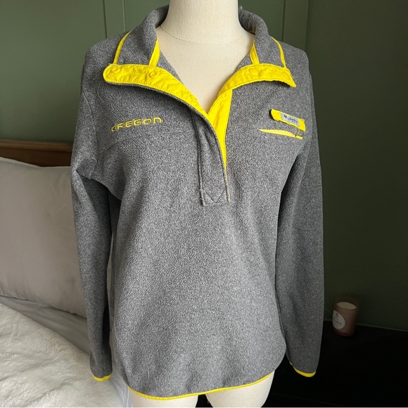 Columbia PFG University of Oregon Half Snap Fleece Snap Pullover - Picture 1 of 5